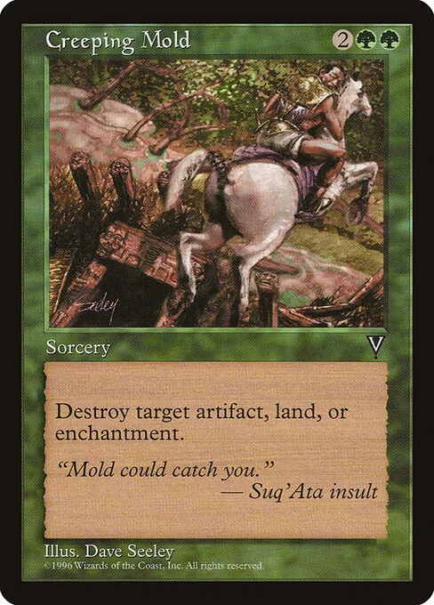 Creeping Mold, carta Magic di tipo Sorcery illustrata da David Seeley
