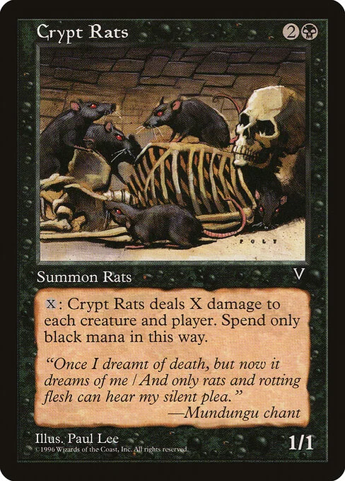 Crypt Rats, carta Magic di tipo Creature — Rat illustrata da Paul Lee