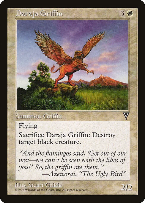 Daraja Griffin, carta Magic di tipo Creature — Griffin illustrata da Stuart Griffin