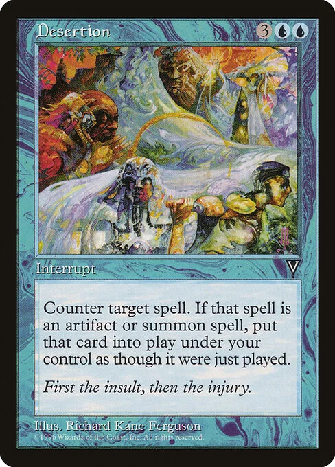 Desertion, carta Magic di tipo Instant illustrata da Richard Kane Ferguson