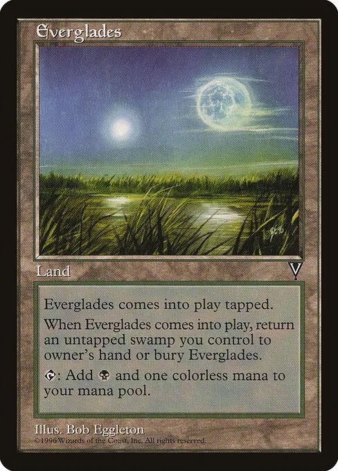 Everglades, carta Magic di tipo Land illustrata da Bob Eggleton