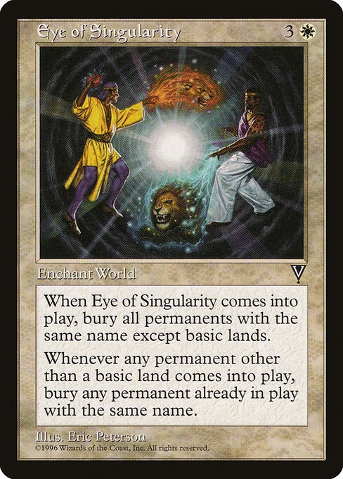 Eye of Singularity, carta Magic di tipo World Enchantment illustrata da Eric Peterson