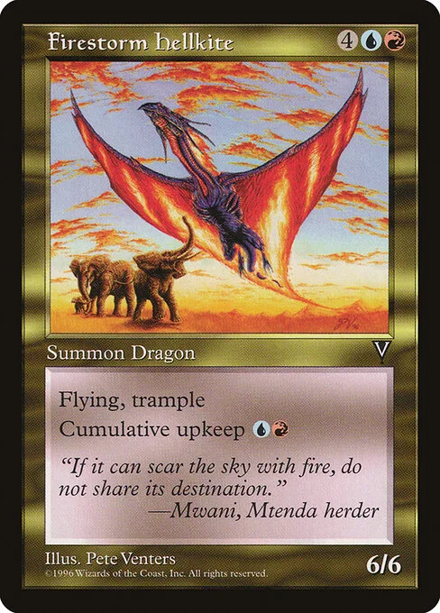 Firestorm Hellkite, carta Magic di tipo Creature — Dragon illustrata da Pete Venters