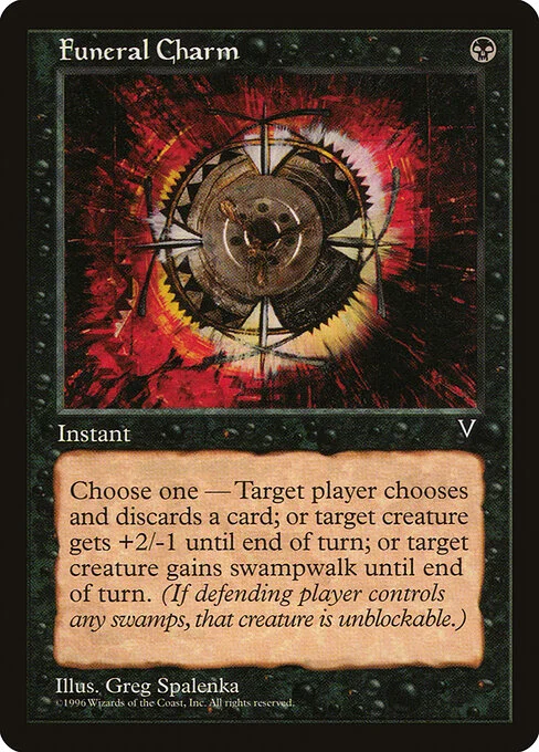 Funeral Charm, carta Magic di tipo Instant illustrata da Greg Spalenka