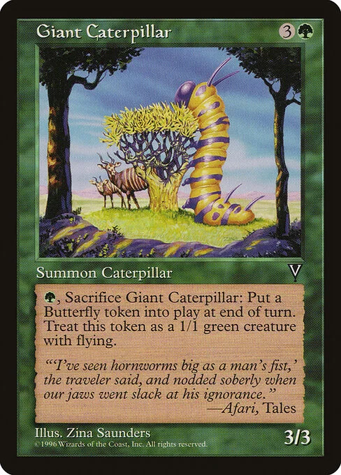 Giant Caterpillar, carta Magic di tipo Creature — Insect illustrata da Zina Saunders
