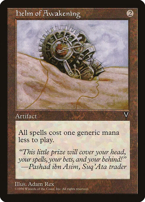 Helm of Awakening, carta Magic di tipo Artifact illustrata da Adam Rex