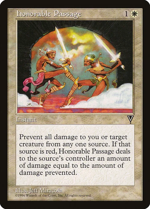 Honorable Passage, carta Magic di tipo Instant illustrata da Jeff Miracola