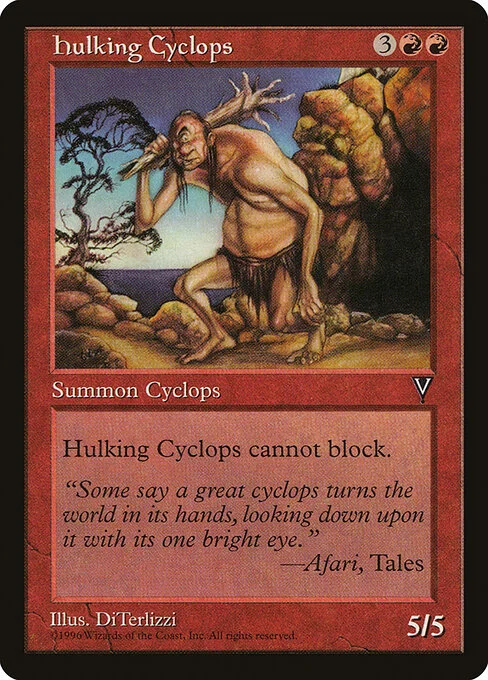 Hulking Cyclops, carta Magic di tipo Creature — Cyclops illustrata da DiTerlizzi