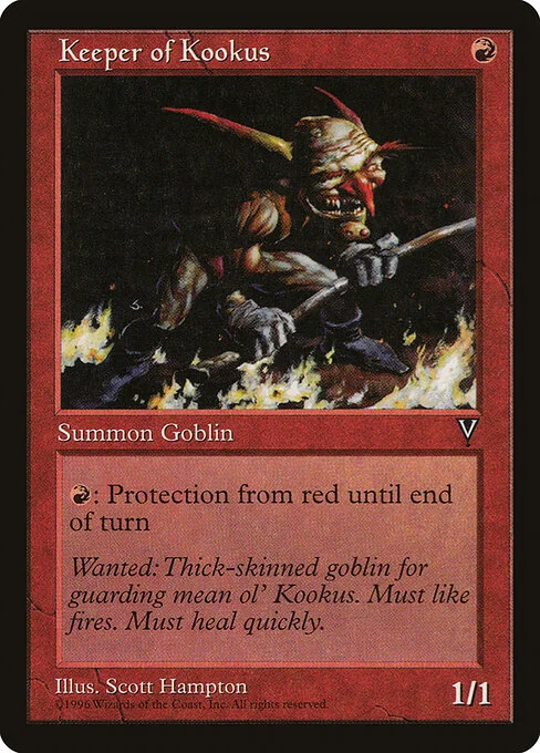 Keeper of Kookus, carta Magic di tipo Creature — Goblin illustrata da Scott Hampton
