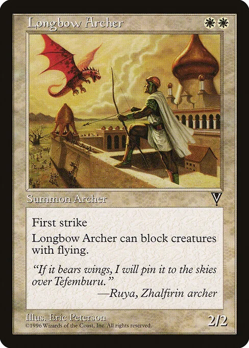 Longbow Archer, carta Magic di tipo Creature — Human Soldier Archer illustrata da Eric Peterson
