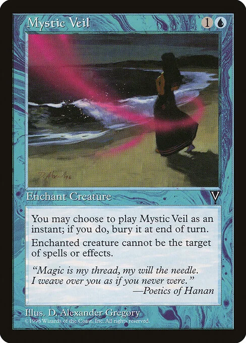 Mystic Veil, carta Magic di tipo Enchantment — Aura illustrata da D. Alexander Gregory