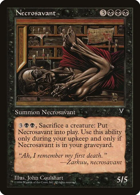 Necrosavant, carta Magic di tipo Creature — Zombie Giant illustrata da John Coulthart