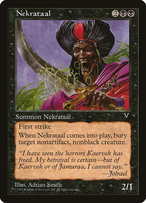 Nekrataal, carta Magic di tipo Creature — Human Assassin illustrata da Adrian Smith