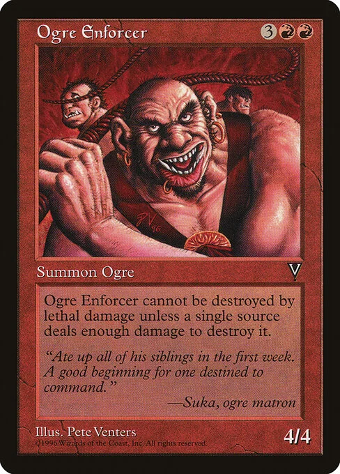 Ogre Enforcer, carta Magic di tipo Creature — Ogre illustrata da Pete Venters