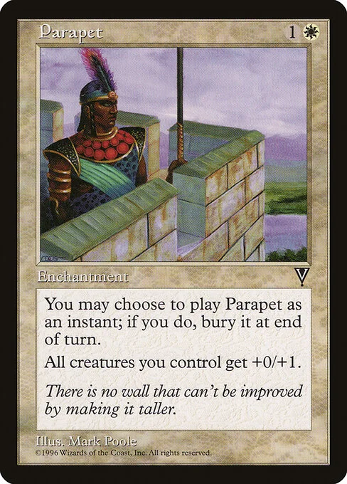 Parapet, carta Magic di tipo Enchantment illustrata da Mark Poole