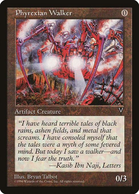 Phyrexian Walker, carta Magic di tipo Artifact Creature — Phyrexian Construct illustrata da Bryan Talbot