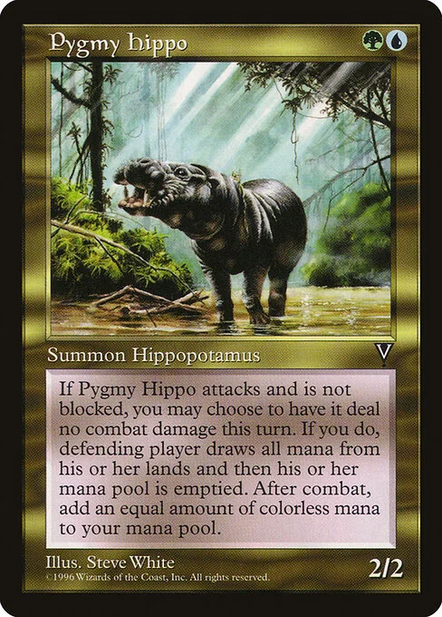 Pygmy Hippo, carta Magic di tipo Creature — Hippo illustrata da Steve White