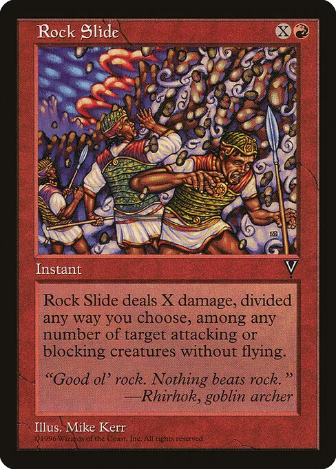 Rock Slide, carta Magic di tipo Instant illustrata da Mike Kerr