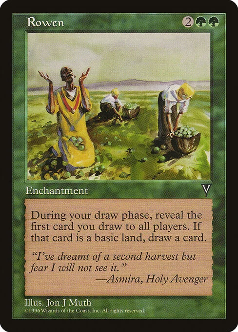 Rowen, carta Magic di tipo Enchantment illustrata da Jon J Muth