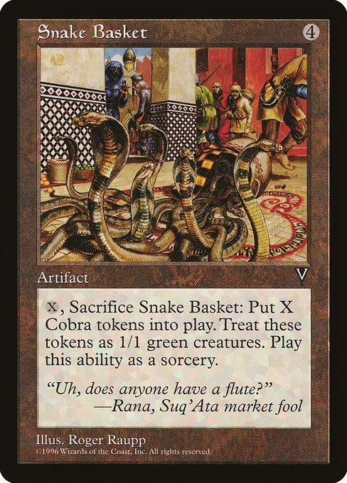 Snake Basket, carta Magic di tipo Artifact illustrata da Roger Raupp