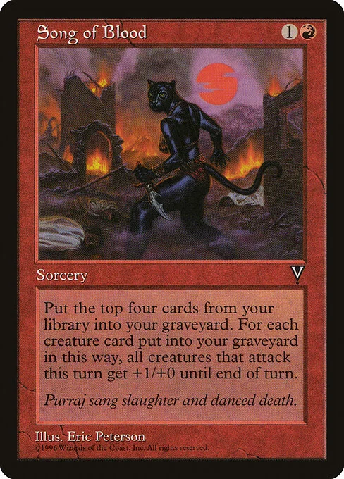 Song of Blood, carta Magic di tipo Sorcery illustrata da Eric Peterson