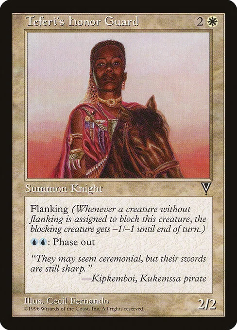 Teferi's Honor Guard, carta Magic di tipo Creature — Human Knight illustrata da Cecil Fernando