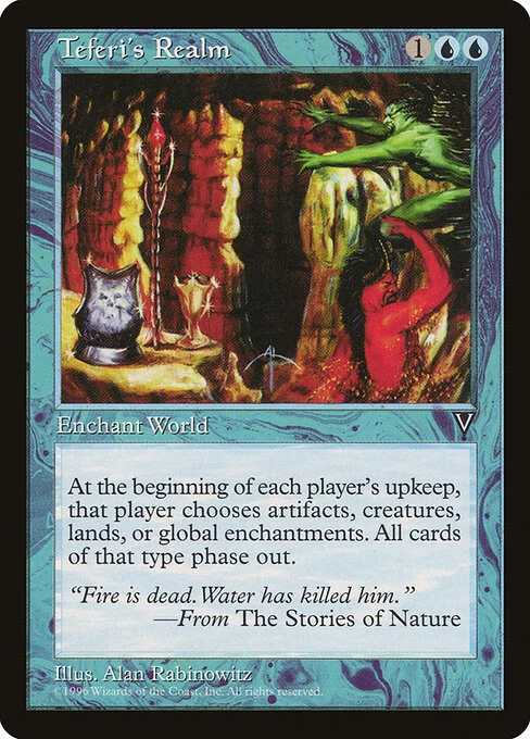 Teferi's Realm, carta Magic di tipo World Enchantment illustrata da Alan Rabinowitz