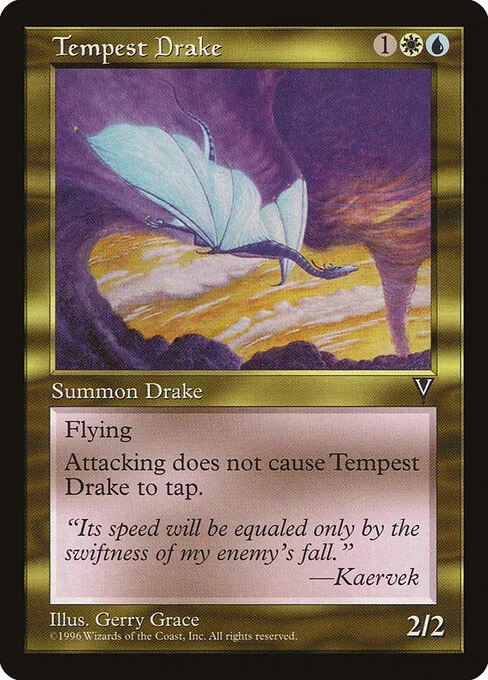 Tempest Drake, carta Magic di tipo Creature — Drake illustrata da Gerry Grace