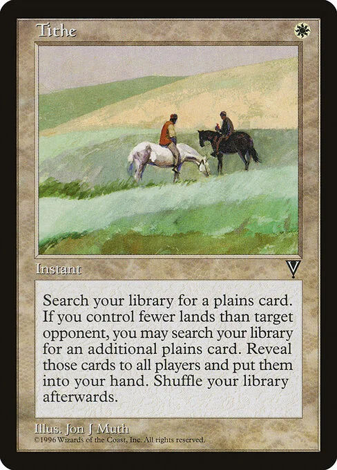 Tithe, carta Magic di tipo Instant illustrata da Jon J Muth