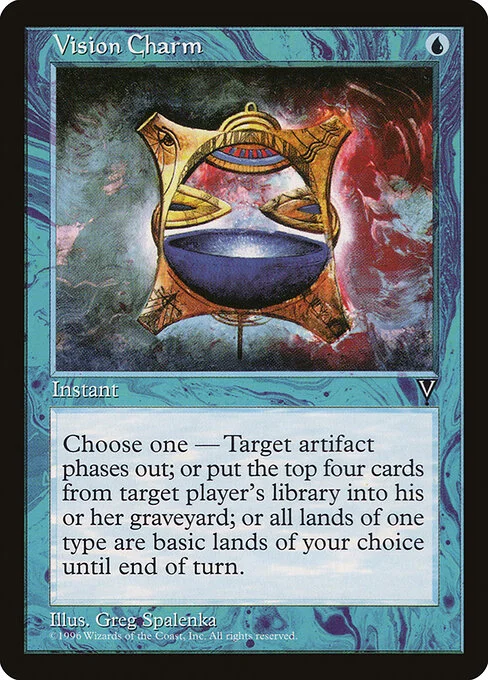 Vision Charm, carta Magic di tipo Instant illustrata da Greg Spalenka
