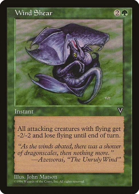 Wind Shear, carta Magic di tipo Instant illustrata da John Matson