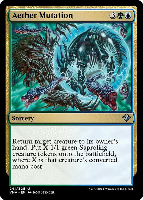 Aether Mutation, carta Magic di tipo Sorcery illustrata da Ron Spencer