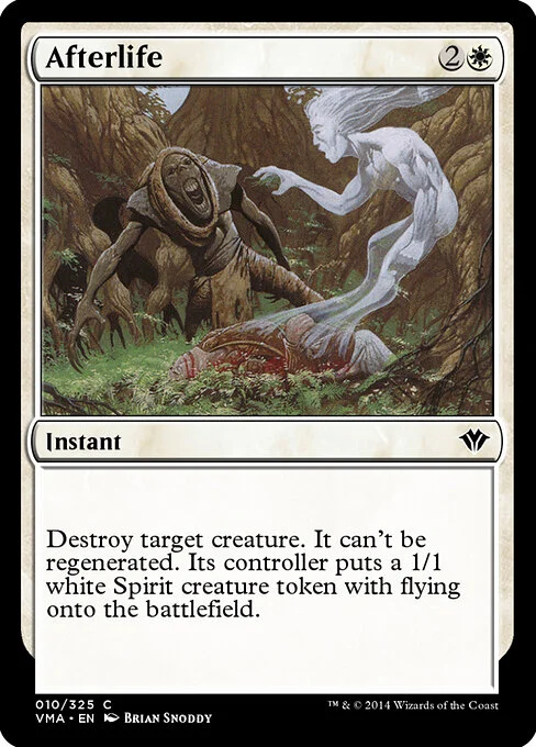 Afterlife, carta Magic di tipo Instant illustrata da Brian Snõddy