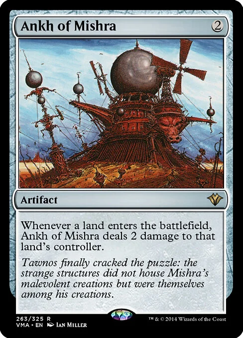 Ankh of Mishra, carta Magic di tipo Artifact illustrata da Ian Miller