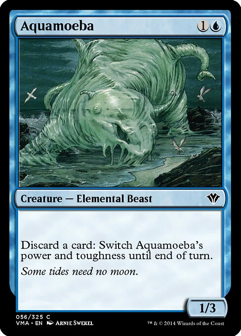 Aquamoeba, carta Magic di tipo Creature — Elemental Beast illustrata da Arnie Swekel