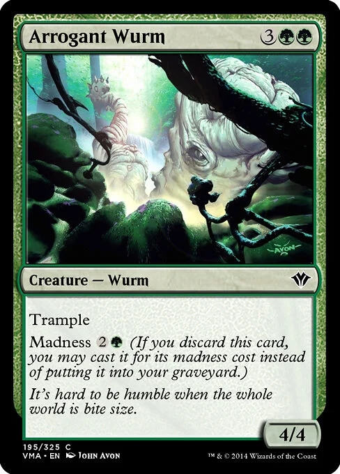 Arrogant Wurm, carta Magic di tipo Creature — Wurm illustrata da John Avon