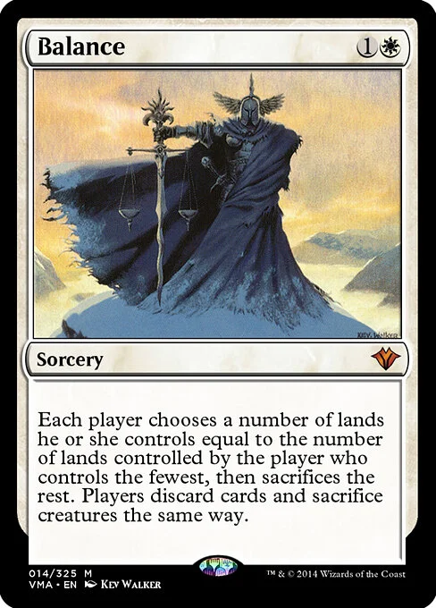 Balance, carta Magic di tipo Sorcery illustrata da Kev Walker
