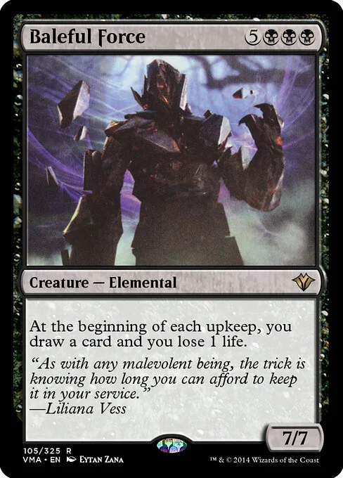 Baleful Force, carta Magic di tipo Creature — Elemental illustrata da Eytan Zana
