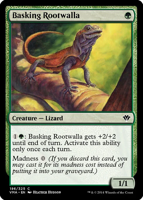 Basking Rootwalla, carta Magic di tipo Creature — Lizard illustrata da Heather Hudson