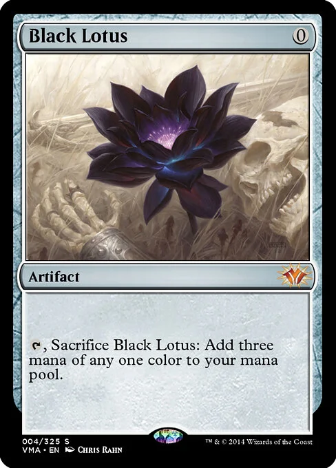 Black Lotus, carta Magic di tipo Artifact illustrata da Chris Rahn
