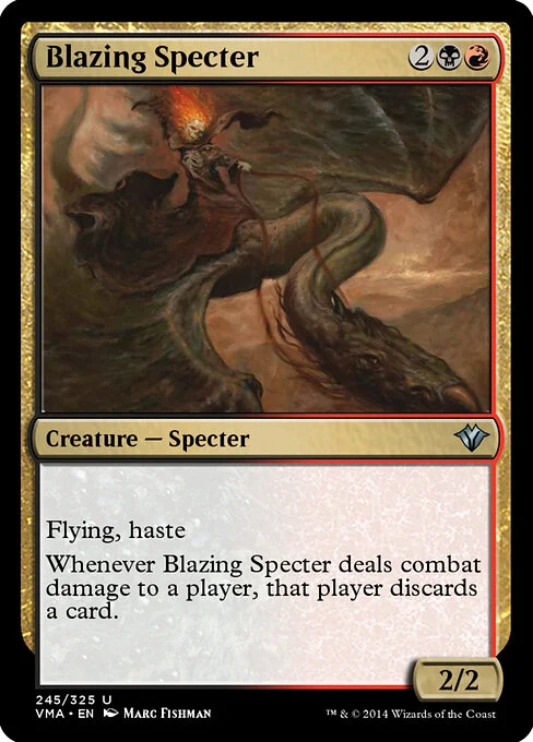 Blazing Specter, carta Magic di tipo Creature — Specter illustrata da Marc Fishman