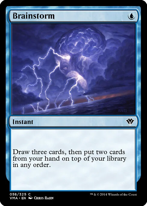 Brainstorm, carta Magic di tipo Instant illustrata da Chris Rahn