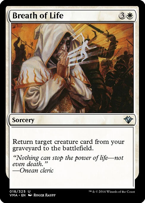 Breath of Life, carta Magic di tipo Sorcery illustrata da Roger Raupp