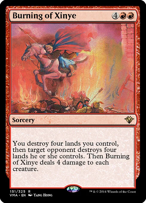 Burning of Xinye, carta Magic di tipo Sorcery illustrata da Yang Hong