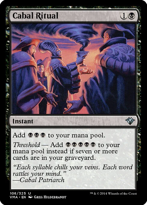 Cabal Ritual, carta Magic di tipo Instant illustrata da Greg Hildebrandt