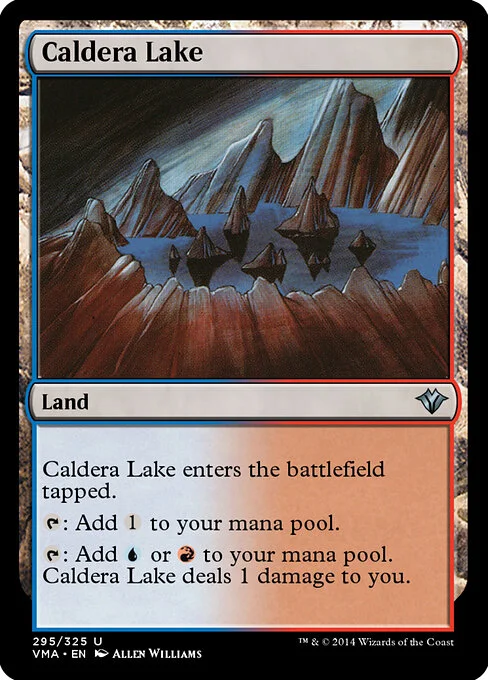 Caldera Lake, carta Magic di tipo Land illustrata da Allen Williams