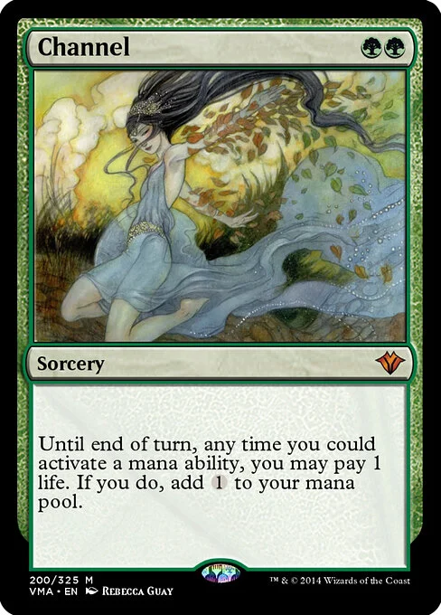 Channel, carta Magic di tipo Sorcery illustrata da Rebecca Guay