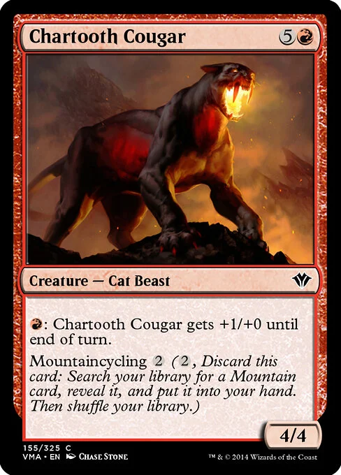 Chartooth Cougar, carta Magic di tipo Creature — Cat Beast illustrata da Chase Stone
