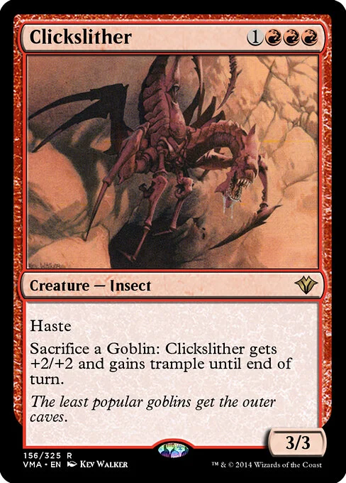 Clickslither, carta Magic di tipo Creature — Insect illustrata da Kev Walker