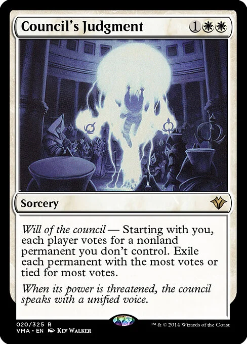 Council's Judgment, carta Magic di tipo Sorcery illustrata da Kev Walker